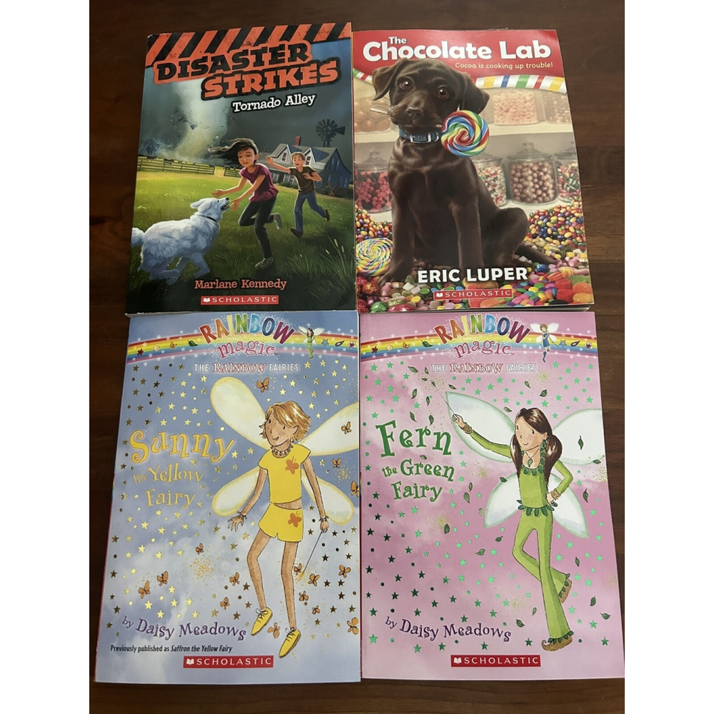 Lot of mixed chapter books Scholastic Books- Rainbow Magic, Chocolate Lab￼￼